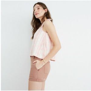 Madewell HR Twill Short in Mauve
